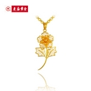 老庙鎏金系列玫瑰花吊坠图片_珠宝图片