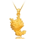 周大福足金俏皮龙吊坠图片_珠宝图片