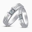 周大金青丝缠绵系列钻石情侣对戒图片_珠宝图片
