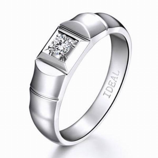 爱迪尔至淳PT950 钻石男 戒图片_珠宝图片-珠宝