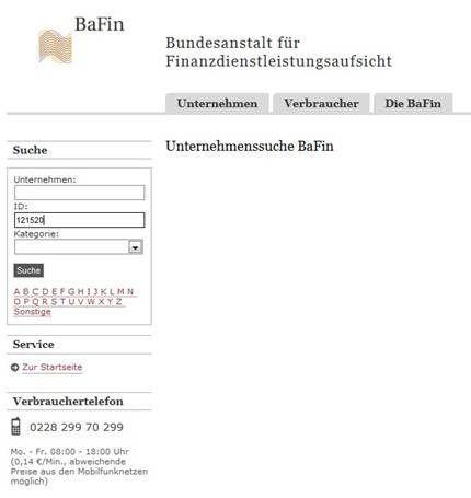 德国联邦金融监管局（BaFin）