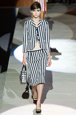 条纹时尚 marc jacobs 2013纽约春夏时装秀-服装-金投