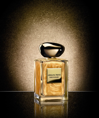 giorgio armani 推出高级订制香水箔金流纱限量版
