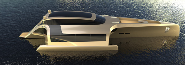 sunreef 推出「trimaran 210」豪华概念型三体船