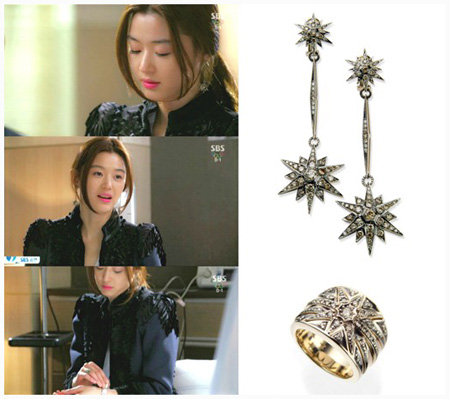 《来自星星的你》中千颂伊佩戴H.Stern珠宝品牌
