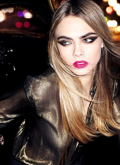 Cara Delevingne携手圣罗兰发布圣诞节限量彩妆 Cara Delevingne携手圣罗兰发布圣诞节限量彩妆