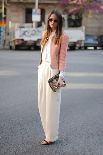 秋装<a href='http://www.china1f.com' target='_blank'>服装</a>流行趋势示范 阔腿裤复古显气场