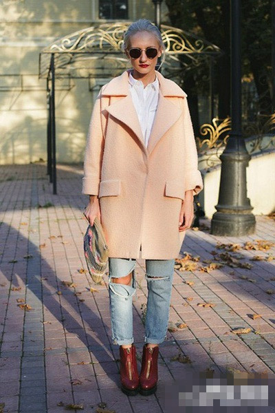 潮人示范<a href='http://www.china1f.com' target='_blank'>服装</a>流行趋势 廓型外套打造寒冬新LOOK