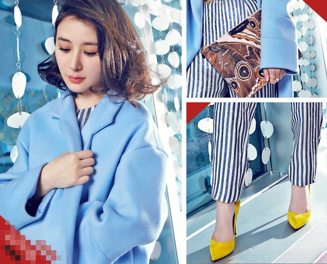 熊乃瑾条纹装穿衣搭配示范 大气高档有型