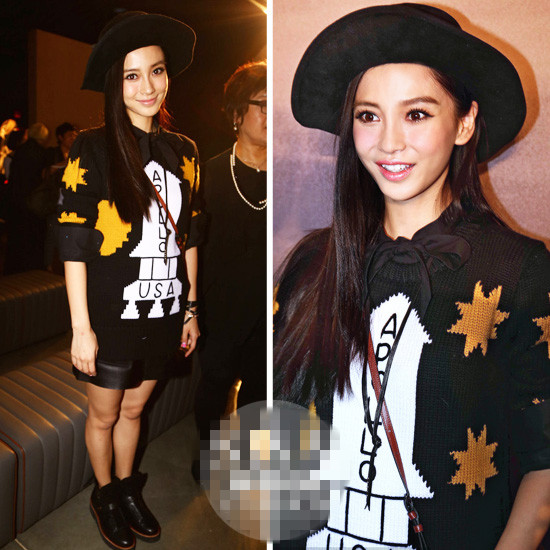 百搭卡通火箭毛衣 Lena Dunham撞衫Angelababy