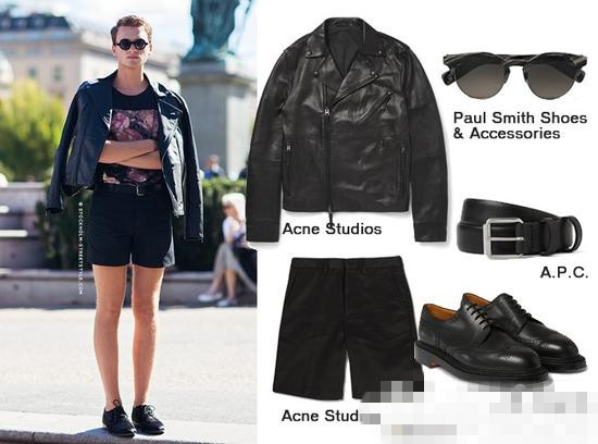 春季穿衣搭配技巧示范 机车皮衣要这样穿才夯