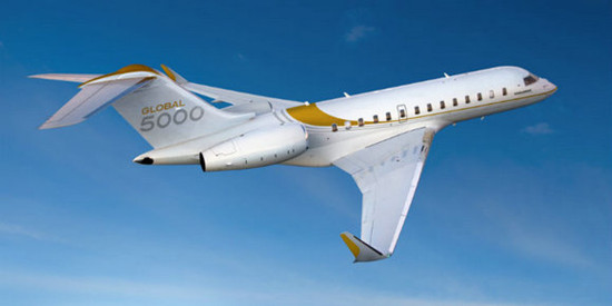 庞巴迪环球5000私人飞机首次交付十周年