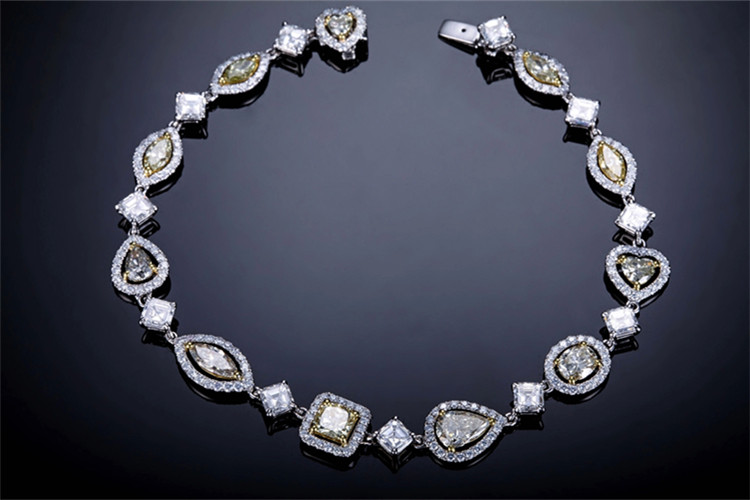 佐卡伊珠宝白18k金23分奢华黄钻结婚定制钻石手链_珠宝图片-珠宝产品-金投珠宝-金投网