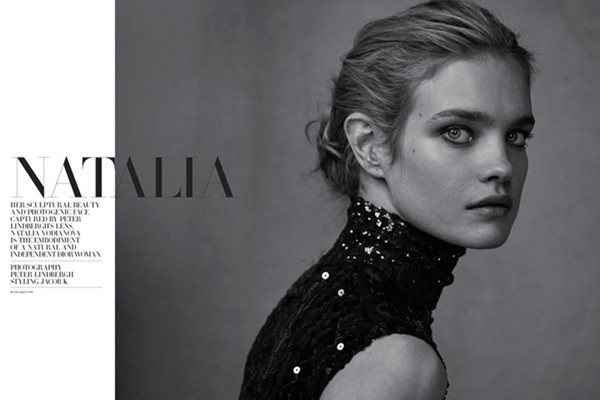 超模natalia为《dior magazine》拍摄全新黑白大片