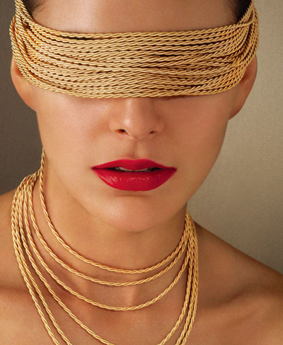 华洛芙珠宝品牌金丝编花项链金匠工艺最完美体现