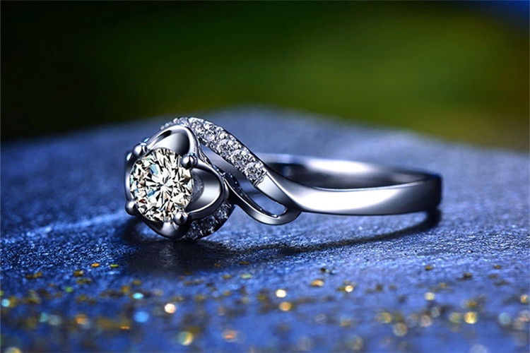 恒久之星白18k金为爱结婚定制钻石戒指_珠宝图片