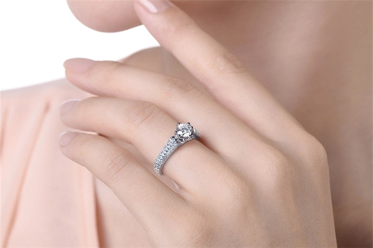 恒久之星白18k金93分结婚定制钻石戒指_珠宝图片