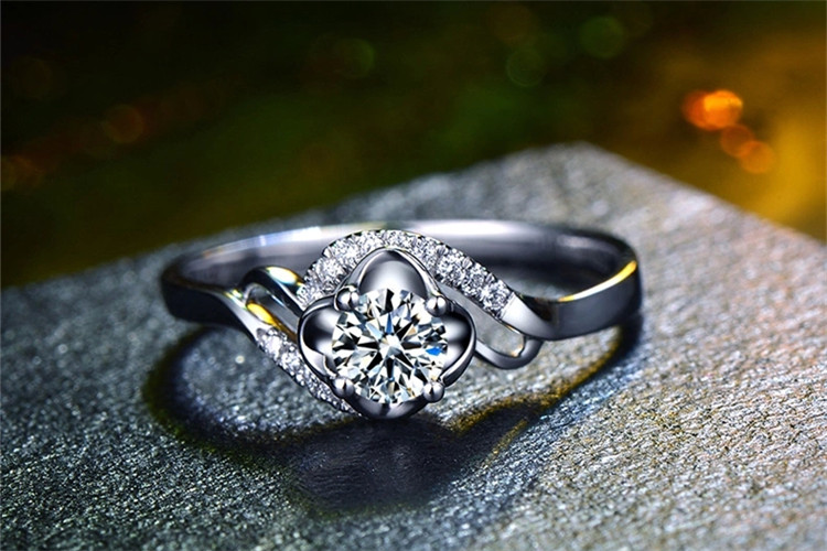 恒久之星白18k金为爱结婚定制钻石戒指_珠宝图片