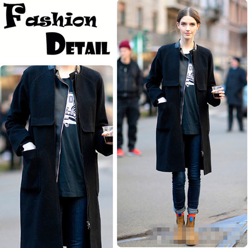 冬季服装流行趋势示范 毛呢外套让你高街范儿十足