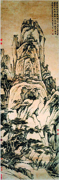 渐江山水画《黄山天都峰图》收藏鉴赏