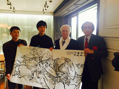 村山富市收藏唐天源画作