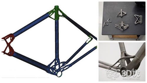 仅重999g的3D打印钛自行车车架问世