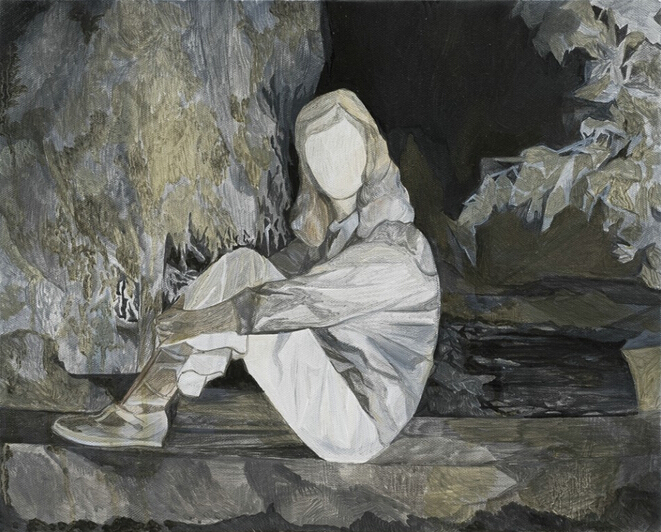 王顷 女的 2015 布面油画 40×50cm  开封抑郁症:王顷 2008-2016在