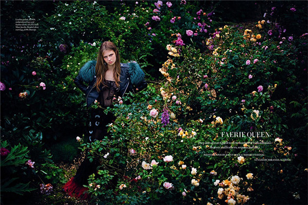 为《harper"s bazaar》杂志英国版2016年11月号拍摄「faerie queen