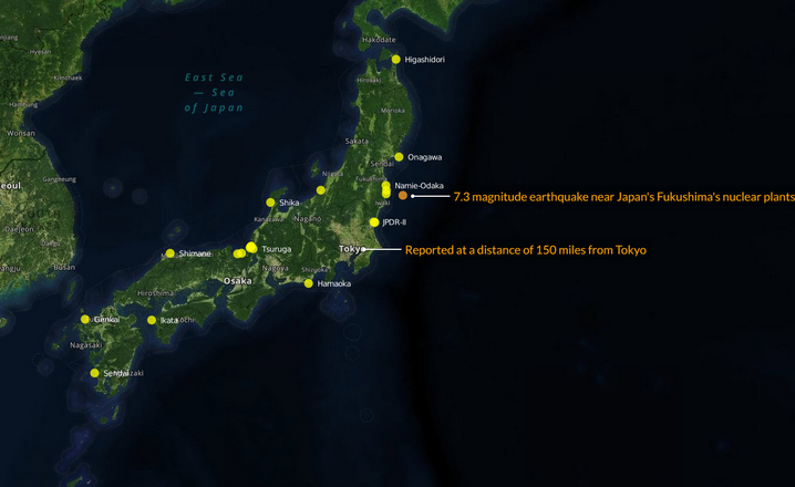 日本福岛地震海啸新消息：震级7.3 海啸或高达3米 福岛核电站未受影响