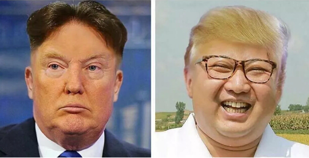 特朗普就职不久后,一张搞笑图片在twitter上被网友们热转,图片中是顶