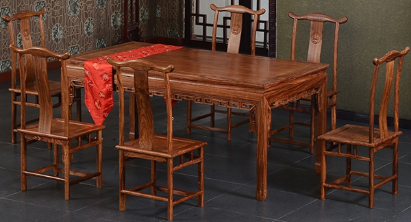 "古味居红木明式餐桌椅"红木家具及价格