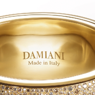 德米亚尼damiani金色钻石戒指