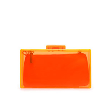 ZARA 橘色透明质感手包
