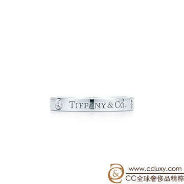 蒂芙尼 TIFFANY 2011新款铂金镶钻石戒指 TIFFANY & CO. BAND RING 23776324