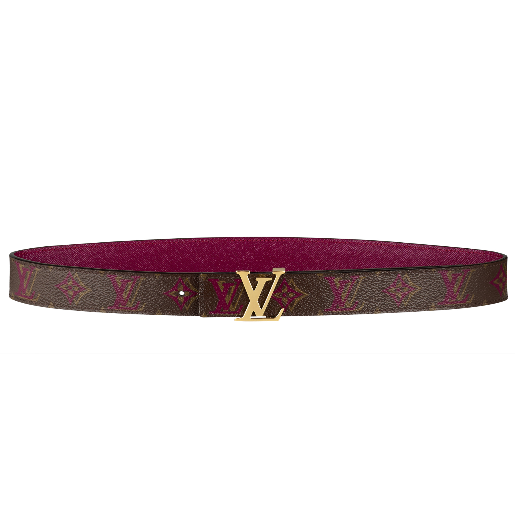 Louis Vuitton经典枚红色花纹腰带