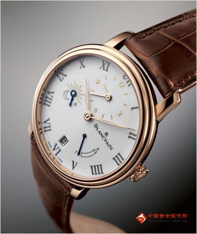 宝珀双时区时间指示腕表