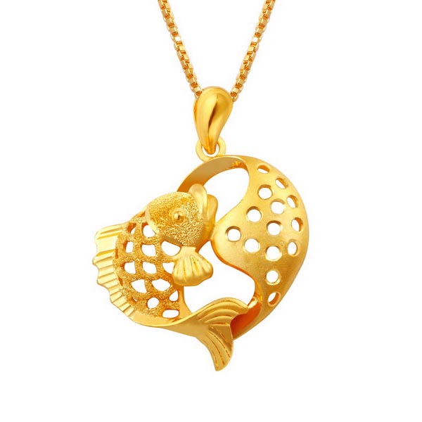 福麒珠宝千足金富贵有鱼系列吊坠图片_珠宝图片-金投网 (手机金投网 m