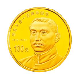 1/4盎司圆形精制金质纪念币正面图案