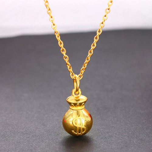 爱迪尔珠宝足金聚财钱袋吊坠图片_珠宝图片