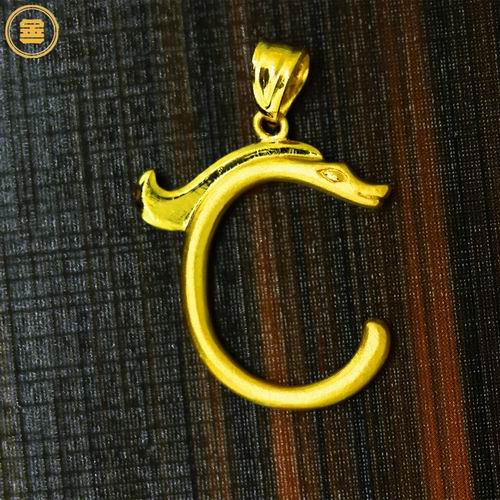 金一黄金国宝玉龙金纯金个性吊坠图片_珠宝图片