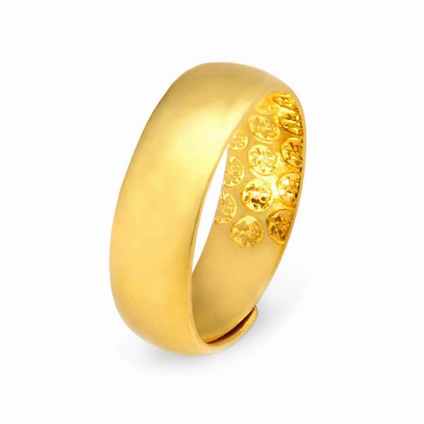 千禧之星千足金光圈万福情侣对戒图片珠宝图片