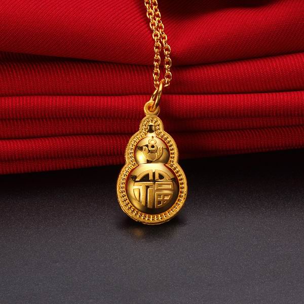 金叶珠宝福气葫芦24k千足金吊坠图片_珠宝图片