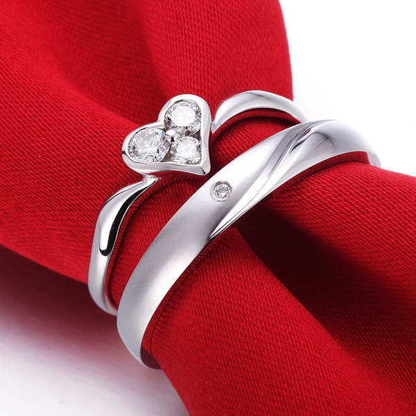 珂兰钻石18k白金天使之恋钻石对戒图片_珠宝图片