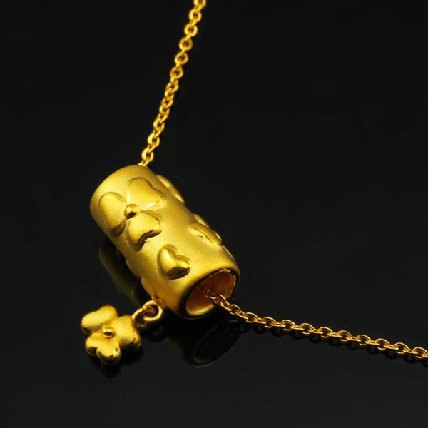 世嘉珠宝3d硬黄金许愿瓶吊坠图片_珠宝图片