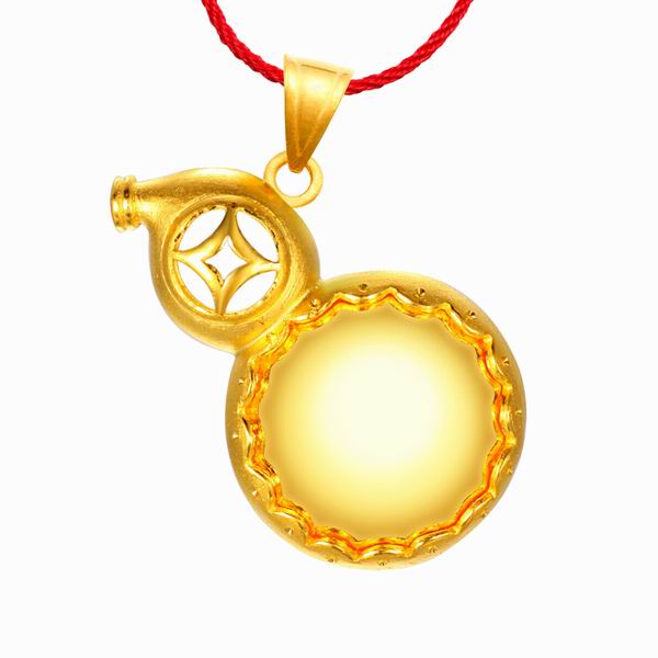 萃华金店千足金金钱葫芦镇宅之宝吊坠图片_珠宝图片