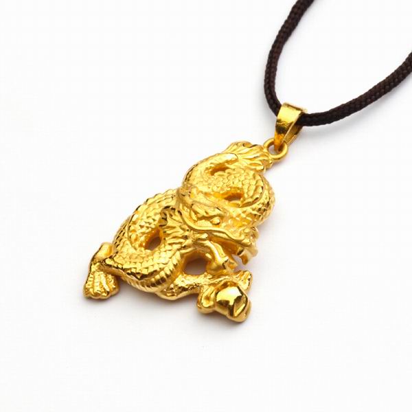 福泰珠宝3d硬千足金霸气龙吊坠图片珠宝图片