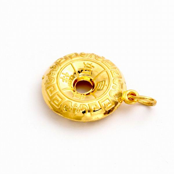 福泰珠宝999千足金甜圈圈吊坠图片_珠宝图片