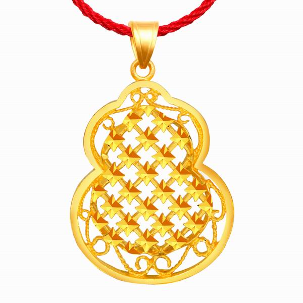 萃华金店千足金福寿葫芦吊坠图片_珠宝图片
