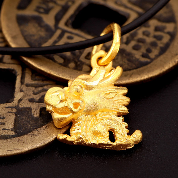 珂兰钻石999千足金吉祥龙吊坠图片_珠宝图片