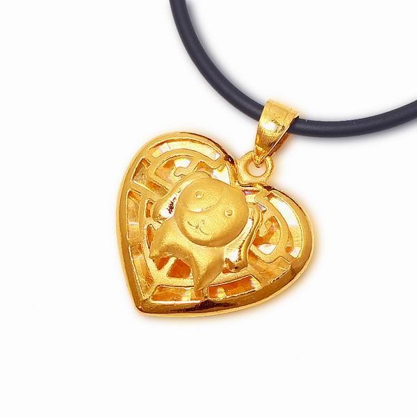 金叶珠宝七色炫彩生肖999千足金吊坠图片珠宝图片